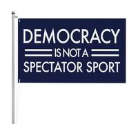 Drapeau de jardin « La démocratie est un sport de spectateur » (122 x 183 cm) - Défendons la démocratie - Déco