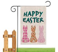 Drapeau De Jardin Lapin De Pâques,Résistant aux Intempéries et à la Décoloration,Drapeau de Printemps et de Pâques pour Jardin | pour Pelouse, Véranda, Devant de Maison, Allée, Événement de