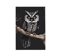 Drapeau de jardin « Late Night Owl Welcome » - 61 x 91 cm - Double face - Ne se décolore pas - Toile de fond pour photo - Bannière pour cour, porche, pelouse, décoration extérieure