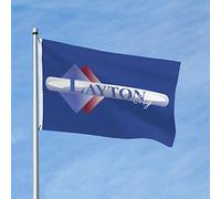 Drapeau De Jardin Layton City, Utah (Jusqu'En 2015) Double Face Bannière De Cour Amusant Drapeau Décoratif Pour Porche Maison Vacances 3X5 Ft