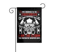 Drapeau De Jardin Le Destin Murmure Au Pompier Double Face Drapeaux Décoratif Imperméable Bannière Pour Extérieure Patio Bureaux 12X18 Inch