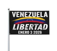 Drapeau de jardin « Liberté et Démocratie » du Venezuela, 3 janvier 2026, 90 x 150 cm, simple face