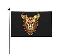 Drapeau De Jardin Lion Head With Horns Garden Flag Premium Drapeau De Bienvenue Couleur Vive Pride Flag Pour Pelouse Patio Pavillon 152X90CM