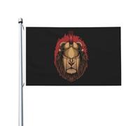 Drapeau De Jardin Lion'S Head In A Helmet Drapeaus Décoratif Couleur Vive Drapeau De Bienvenue Premium Garden Flag Pour Patio Pavillon Cour 152X90CM