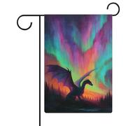 Drapeau de jardin Majestic Dragon du Nord en toile de jute double face 32 x 47 cm