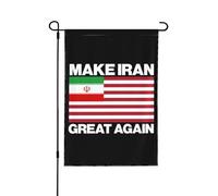 Drapeau de jardin « Make Iran Great Again » 28x40 cm, panneau de jardin sans support, double face P12