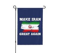 Drapeau de jardin « Make Iran Great Again » 30 x 45 cm, double face, décoration extérieure pour pelouse et jardin.