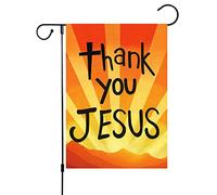 Drapeau De Jardin Merci Jésus Noël Religion Religieux Pâques Dieu Semaine De La Passion Nativité Pour Pâques Pride Flag Antifouling Drapeau De Bienvenue Premium Garden Flag Pour Home 30X45Cm