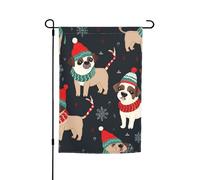 Drapeau de jardin « Merry Christmas » - 30,5 x 45,7 cm - Double face - Printemps - Été - Décoration de cour - Petit drapeau saisonnier - Décoration extérieure