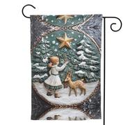 Drapeau de jardin Merry Christmas No.323 - Drapeaux de jardin double face 71,1 x 101,6 cm, petits drapeaux de jardin pour extérieur, décoration d'intérieur et d'extérieur