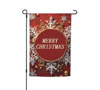 Drapeau de jardin « Merry Christmas Too » double face pour ferme, vacances, cour, 30,5 x 45,7 cm, bannière saisonnière pour le printemps, l'été, la pelouse, le porche, la décoration d'intérieur, petit