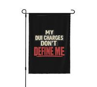 Drapeau de jardin « Mes accusations de conduite en état d'ivresse ne me définissent pas », petit drapeau de jardin 12x18 double face pour extérieur