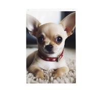 Drapeau de jardin mignon Chihuahua bienvenue 61 x 91 cm double face ne se décolore pas pour maison, cour, porche, pelouse, décoration extérieure