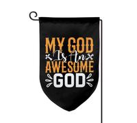 Drapeau de jardin « Mon Dieu est vraiment grand » 30 x 45 cm (12 x 18 pouces), petit drapeau double face pour