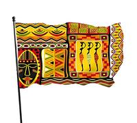 Drapeau de jardin motif ethnique 0,9 x 1,5 m Vintage femmes couleur jupe intestin géométrique rectangle forme polyester Yard drapeaux maison patio pelouse intérieur extérieur salutation bannière