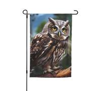 Drapeau de jardin motif hibou sauvage, 30,5 x 45,7 cm, double face, pour intérieur et extérieur, idéal pour les fêtes, bannière, toile de fond photo, décoration d'intérieur