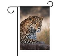 Drapeau de jardin motif léopard africain pour printemps, été, 30,5 x 45,7 cm double face pour extérieur, drapeaux saisonniers et bannières pour patio, cour, terrasse, porche, jardin, terrasse, balcon