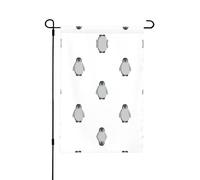 Drapeau de jardin motif pingouin gris double face 30,5 x 45,7 cm pour le printemps et l'été