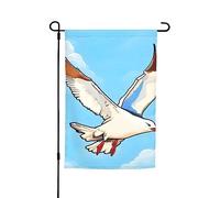 Drapeau de jardin mouettes volantes 30,5 x 45,7 cm. Décoration extérieure lumineuse double face apporte un peu de plaisir à votre jardin.