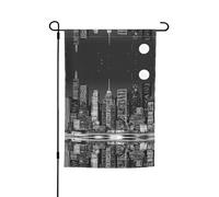Drapeau de jardin New York Peintures 30,5 x 45,7 cm - Drapeau décoratif en polyester imprimé double face durable pour cour, terrasse et balcon