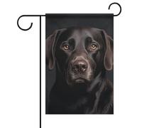 Drapeau de jardin noir pour chien de laboratoire - 30,5 x 45,7 cm - Double face pour extérieur, drapeaux saisonniers et bannières pour patio, cour, terrasse, porche, jardin, terrasse, balcon, pelouse