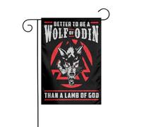 Drapeau de jardin nordique Viking Odin Wolf, pour terrasse extérieure, décoration d'ambiance de fête (30,5 x 45,7 cm)