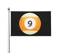 Drapeau De Jardin Number Nine Billiards Drapeaus Décoratif Couleur Vive Garden Flag Premium Drapeau De Bienvenue Pour Patio Pavillon Pelouse 152X90CM