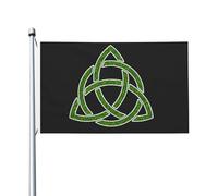 Drapeau De Jardin Old Norse Mythology Vikings Trinity Knot Pride Flag Amusante Drapeau De Bienvenue Antifouling Drapeaus Décoratif Pour Cour Pavillon Patio 152X90CM
