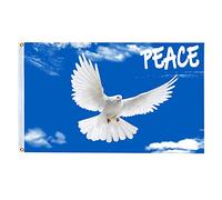 Drapeau de Jardin Paix Colombe Grand Drapeaux 150x90cm, Drapeaux Décoratifs Durable Fade Résistant pour une utilisation À utiliser dans le jardin,sur le patio,à l'intérieur (B)