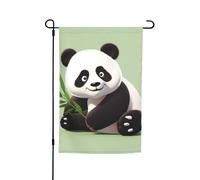 Drapeau de jardin panda mignon pour l'extérieur - 30,5 x 45,7 cm - Drapeau de jardin saisonnier double face avec œillets - Drapeau d'extérieur pour décoration de maison, toile de fond pour photo