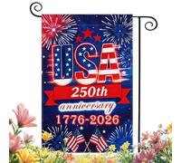 Drapeau de jardin patriotique 250e Anniversaires Des États-Unis Résistant À | Drapeaux décoratifs d'extérieur 30 x 45 cm Pour Décorateurs, Célébrants, Memorial Day, 4 Juillet, Porc