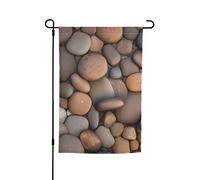 Drapeau de jardin Pebbles In The Beach 30,5 x 45,7 cm. Décoration extérieure lumineuse double face apporte un peu de plaisir à votre jardin.