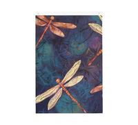 Drapeau de jardin peint à la main en forme de libellule - 6 x 0,9 m - Double face - Ne se décolore pas - Toile de fond pour photo - Bannière pour cour, porche, pelouse, décoration extérieure