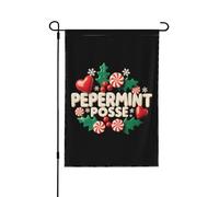 Drapeau de jardin Peppermint Posse personnalisé, bannière double face 12x18 pour fête