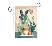 Drapeau de jardin personnalisable à feuillage vert - Design personnalisé unique pour la décoration extérieure, décoration parfaite de Noël et d'hiver, matériau polyester durable, s'adapte à n'importe