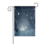 Drapeau de jardin personnalisable - Design personnalisé unique pour la décoration extérieure, cadeaux de jardinage parfaits, décorations de Noël et d'hiver, matériau polyester durable flocons de neige