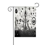 Drapeau de jardin personnalisable - Design personnalisé unique pour la décoration extérieure, cadeaux de jardinage parfaits, décorations de Noël et d'hiver, matériau polyester durable, motif symbole