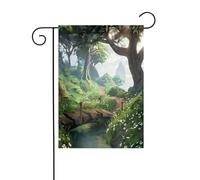 Drapeau de jardin personnalisable - Design personnalisé unique pour la décoration extérieure, cadeaux de jardinage parfaits, décorations de Noël et d'hiver, chemin de fleurs en polyester durable