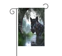 Drapeau de jardin personnalisable - Design personnalisé unique pour la décoration extérieure, cadeaux de jardinage parfaits, décorations de Noël et d'hiver, matériau en polyester durable Azur Lurker