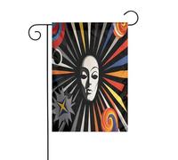 Drapeau de jardin personnalisable - Design personnalisé unique pour la décoration extérieure, cadeaux de jardinage parfaits, décorations de Noël et d'hiver, matériau polyester durable, fond de cirque