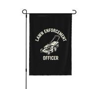 Drapeau de jardin personnalisé « Agent de surveillance des pelouses » 30 x 45 cm, double face, pour terrasse ou patio.