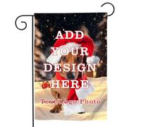 Drapeau de jardin personnalisé de 31,8 x 45,7 cm, drapeau de cour extérieur double face personnalisé avec photo, logo ou texte - Créez votre propre drapeau décoratif pour jardin, pelouse, terrasse