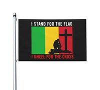 Drapeau De Jardin Personnalisé, Je Défends Le Drapeau Du Mali Et Je M'Agenouille Pour La Croix Renforcé Bruant Pour Décoration Restaurant Drapeaux 90X150Cm