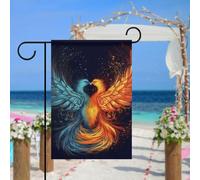 Drapeau de jardin phénix feu et eau pour extérieur, 30,5 x 45,7 cm, drapeau de jardin printanier, drapeau saisonnier double face, panneau de bienvenue durable pour terrasse, pelouse, cour