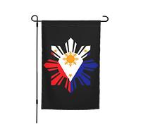 Drapeau de jardin Philippine Sun 12 x 18 pouces, double face, petite banni