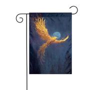 Drapeau de jardin Phoenix - Ciel au clair de lune antique - 30 x 45 cm - Double face - Vertical - Décoration extérieure de ferme - Drapeau de cour