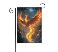Drapeau de jardin Phoenix Mythique Oiseau de feu 30 x 45 cm Vertical double face Ferme Vacances Décorations extérieures Drapeau de cour