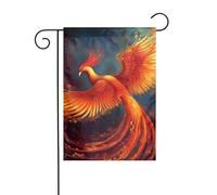 Drapeau de jardin Phoenix orange rouge 30,5 x 45,7 cm double face vertical bienvenue drapeaux d'été ne se décolorent pas drapeaux de maison de cour bannière pour décoration extérieure saisonnière de
