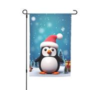 Drapeau de jardin pingouin de Noël 30,5 x 45,7 cm double face printemps été décoratif bannière drapeau de cour petit drapeau saisonnier vacances décoration extérieure
