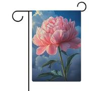 Drapeau de jardin pivoine rouge pour maison, cour, extérieur, vacances saisonnières, drapeau double face 30,5 x 45,7 cm